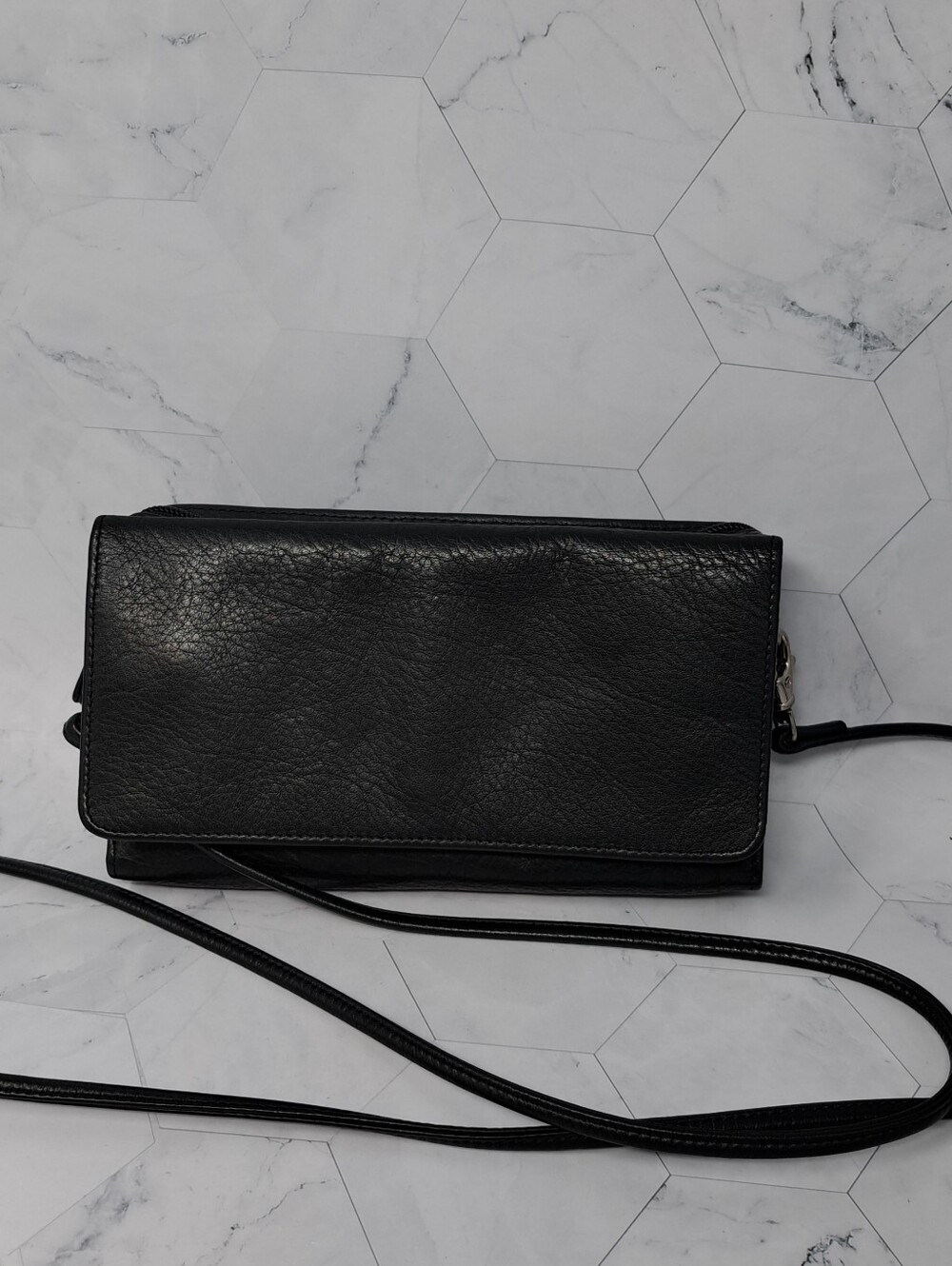 Osgoode Marley Leather RFID Wallet Bag Crossbody - Black